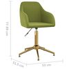 vidaXL Chaise pivotante de salle &agrave; manger Vert clair Velours
