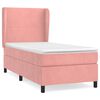 vidaXL Sommier &agrave; lattes de lit avec matelas Rose 90x190 cm Velours