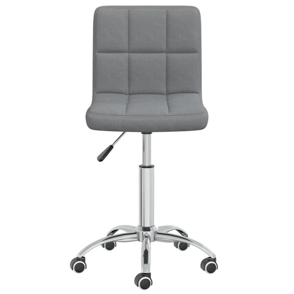 vidaXL Chaise pivotante de salle &agrave; manger Gris clair Tissu