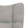 vidaXL Chaise de relaxation avec tabouret Gris clair Velours