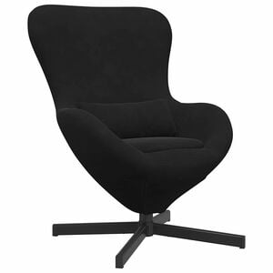 vidaXL Fauteuil &oelig;uf Noir 63 x 73 x 90 cm Velours