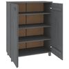 vidaXL Armoire à chaussures HAMAR Gris foncé 85x40x108 cm Pin massif