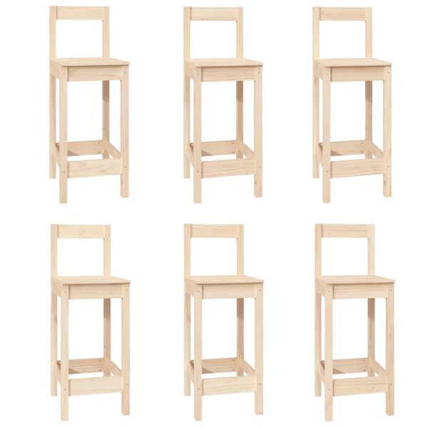 vidaXL Ensemble de bar 7 pcs Bois de pin massif