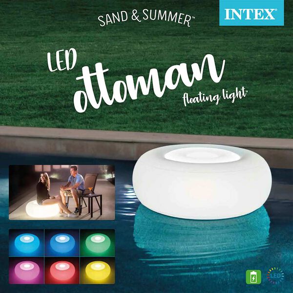 Intex Pouf &agrave; LED 86x33 cm