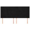 vidaXL T&ecirc;te de lit avec oreilles Noir 183x16x118/128 cm Velours