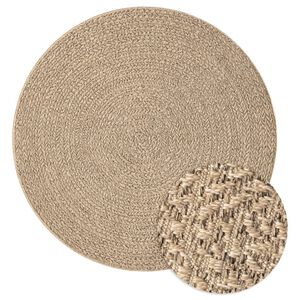 vidaXL Tapis ZIZUR &Oslash; 200 cm aspect de jute int&eacute;rieur et ext&eacute;rieur