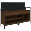 vidaXL Banc &agrave; chaussures Ch&ecirc;ne marron 105,5x32x57,5 cm Bois ing&eacute;nierie