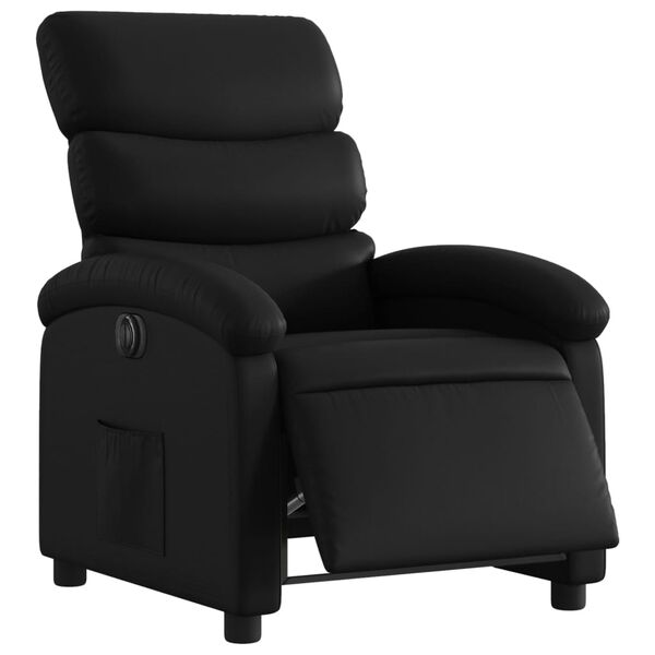 vidaXL Fauteuil inclinable &eacute;lectrique Noir Similicuir