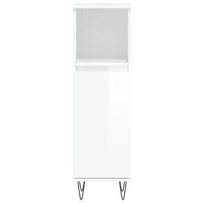 vidaXL Ensemble de meubles de salle de bain 3 pcs blanc brillant