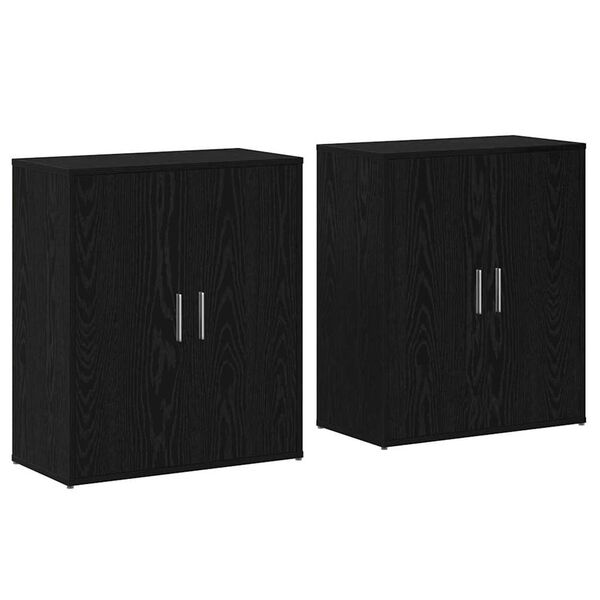 vidaXL Buffet 2 pcs Chêne noir 60 x 31 x 70 cm Bois d'ingénierie
