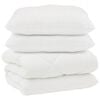 vidaXL Couette avec Oreillers 3 pc Blanc Microfibre et Plumes D'oie