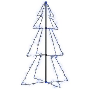 vidaXL Arbre de No&euml;l c&ocirc;ne 160 LED d'int&eacute;rieur/d'ext&eacute;rieur 78x120 cm