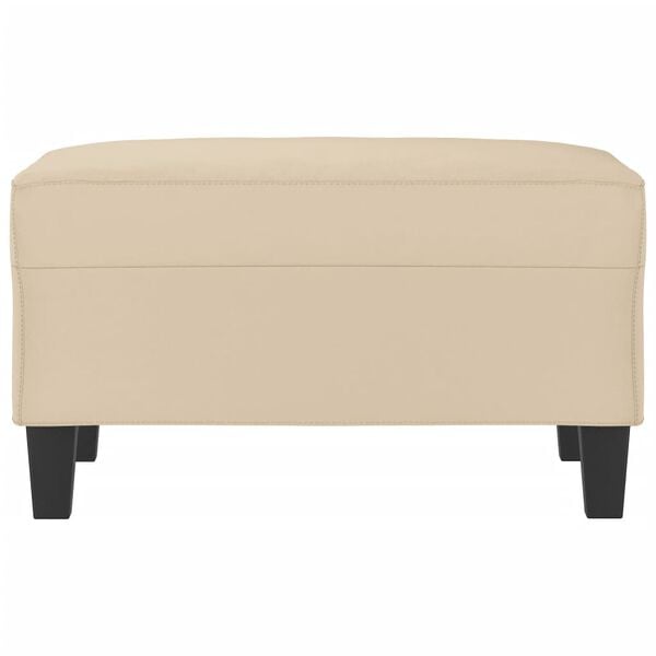 vidaXL Repose-pied Cr&egrave;me 70x55x41 cm Tissu microfibre