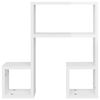 vidaXL Étagères murales 2pcs blanc brillant 50x15x50cm bois ingénierie