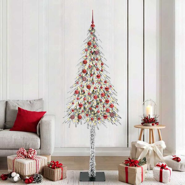vidaXL Sapin de No&euml;l avec 300 LED Blanc 210 cm PE et Acier