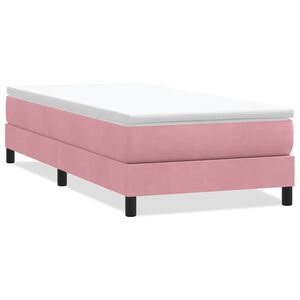vidaXL Sommier &agrave; lattes de lit sans matelas rose 90x210 cm velours