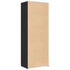vidaXL Buffet haut noir 70x42,5x185 cm bois d'ingénierie