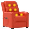 vidaXL Fauteuil de massage Rouge Similicuir