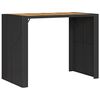 vidaXL Table de bar de jardin et dessus en bois acacia r&eacute;sine tress&eacute;e