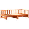 vidaXL Lit Pull-out de Jour Brun cire 203.5 x 164 x 66 cm Pin massif