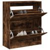 vidaXL Armoire &agrave; chaussures ch&ecirc;ne fum&eacute; 80x34x96,5 cm bois d'ing&eacute;nierie