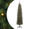 vidaXL Sapin de No&euml;l artificiel avec &eacute;clairage LED Vert 180 cm
