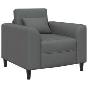 vidaXL Fauteuil Gris fonc&eacute; Tissu