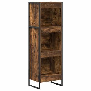 vidaXL Biblioth&egrave;que 40 x 30 x 121 cm Bois d'ing&eacute;nierie Ch&ecirc;ne Fum&eacute;
