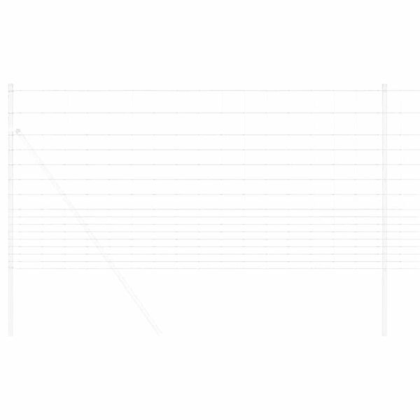 vidaXL Cl&ocirc;ture de prairie Argent&eacute; 25 x 1,2 m Acier galvanis&eacute;