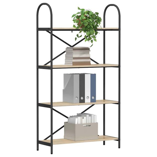 vidaXL &Eacute;tag&egrave;re Ch&ecirc;ne Sonoma 80 x 30 x 146 cm Bois d'ing&eacute;nierie