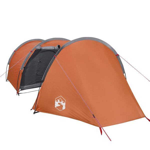 vidaXL Tente de camping tunnel 4 personnes orange imperm&eacute;able