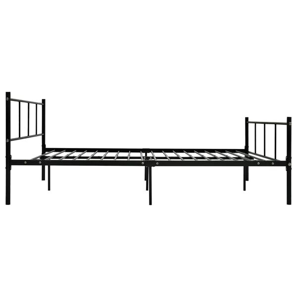 vidaXL Cadre de lit sans matelas noir métal 140x200 cm