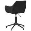 vidaXL Chaises pivotantes &agrave; manger lot de 6 noir velours