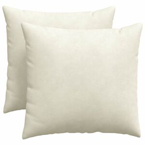 vidaXL Coussins de canap&eacute; 2 pcs Cr&egrave;me 50 x 50 cm