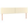 vidaXL T&ecirc;te de lit &agrave; LED Cr&egrave;me 200x5x78/88 cm Similicuir