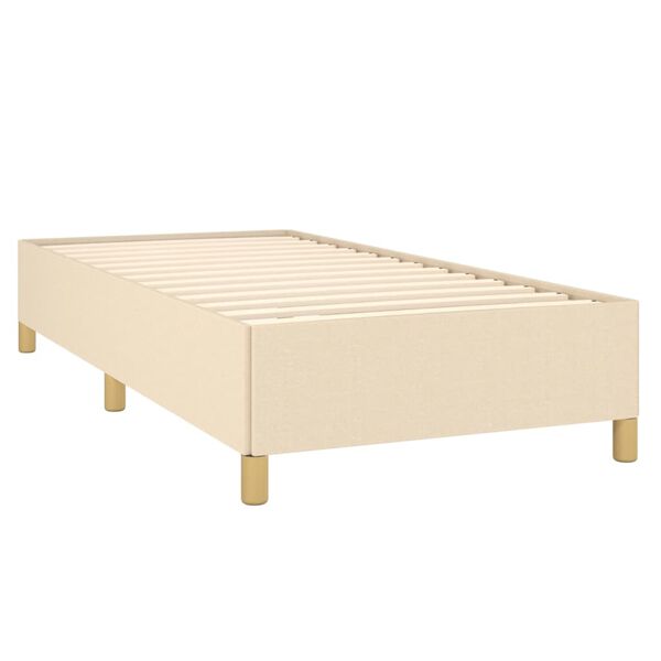 vidaXL Cadre de lit sans matelas cr&egrave;me 100x200 cm tissu