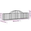 vidaXL Paniers &agrave; gabions arqu&eacute;s 4 pcs 200x30x40/60 cm Fer galvanis&eacute;