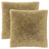 vidaXL Coussin avec oreiller HEERLEN 2 pi&egrave;ces Gris clair Fleece PV