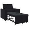 vidaXL Canapé Lit Simple avec des roues Noir 90 x 165 x 87 cm Velours