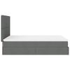 VidaXL Cadre de lit ottoman avec matelas gris fonc&eacute; 140x190 cm tissu
