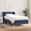 vidaXL Sommier &agrave; lattes de lit avec matelas Bleu 90x190 cm Tissu