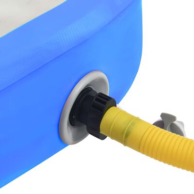 vidaXL Tapis gonflable de gymnastique avec pompe 400x100x20cm PVC Bleu