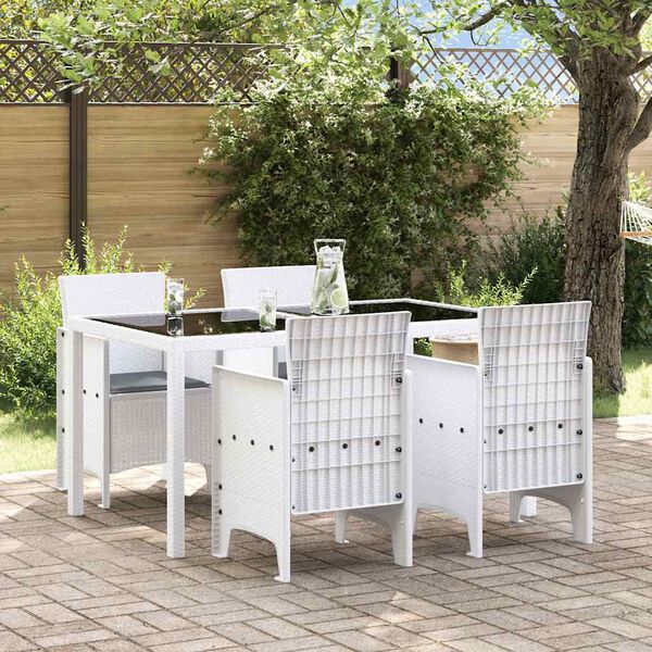 vidaXL Chaise de jardin 4 pcs Blanc 53 x 49 x 85 cm PP