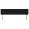 vidaXL T&ecirc;tes de lit Noir 180x7x78/88 cm Tissu