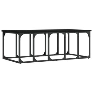 vidaXL Table basse noir 100x50x35,5 cm bois d'ing&eacute;nierie