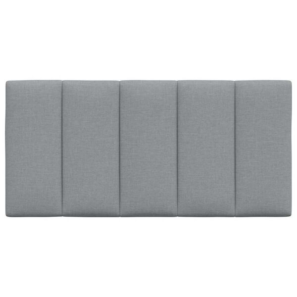 vidaXL Coussin de t&ecirc;te de lit Hanko gris clair 100 cm tissu
