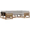 vidaXL Ensemble de canap&eacute;s d'ext&eacute;rieur 6 pc Naturel et gris clair