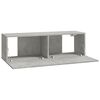 vidaXL Meubles TV muraux 4 pcs Gris b&eacute;ton 100x30x30 cm