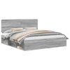 vidaXL Cadre de lit Gris Sonoma 200 x 200 cm Bois de pin massif