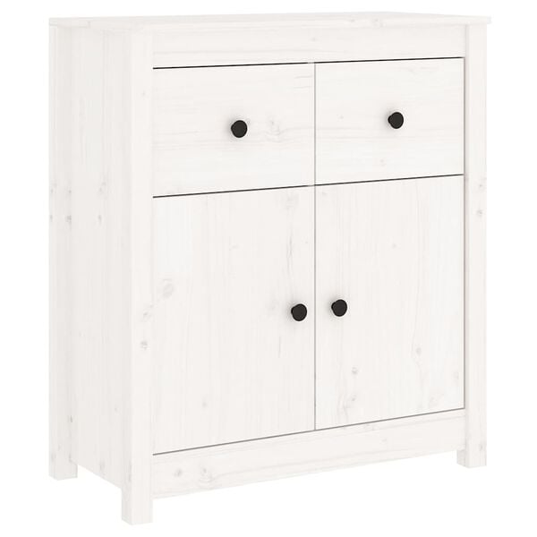 vidaXL Buffet blanc 70x35x80 cm bois massif de pin
